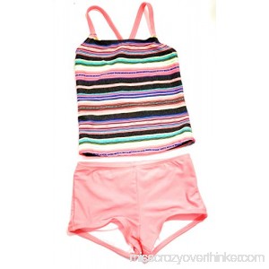 Wonder Nation Girls 2 Pierce Tankini Swimsuit Size x- Small 4-5 B07JQPBTCX